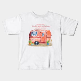 Whimsical Retro Camper Caravan Kids T-Shirt